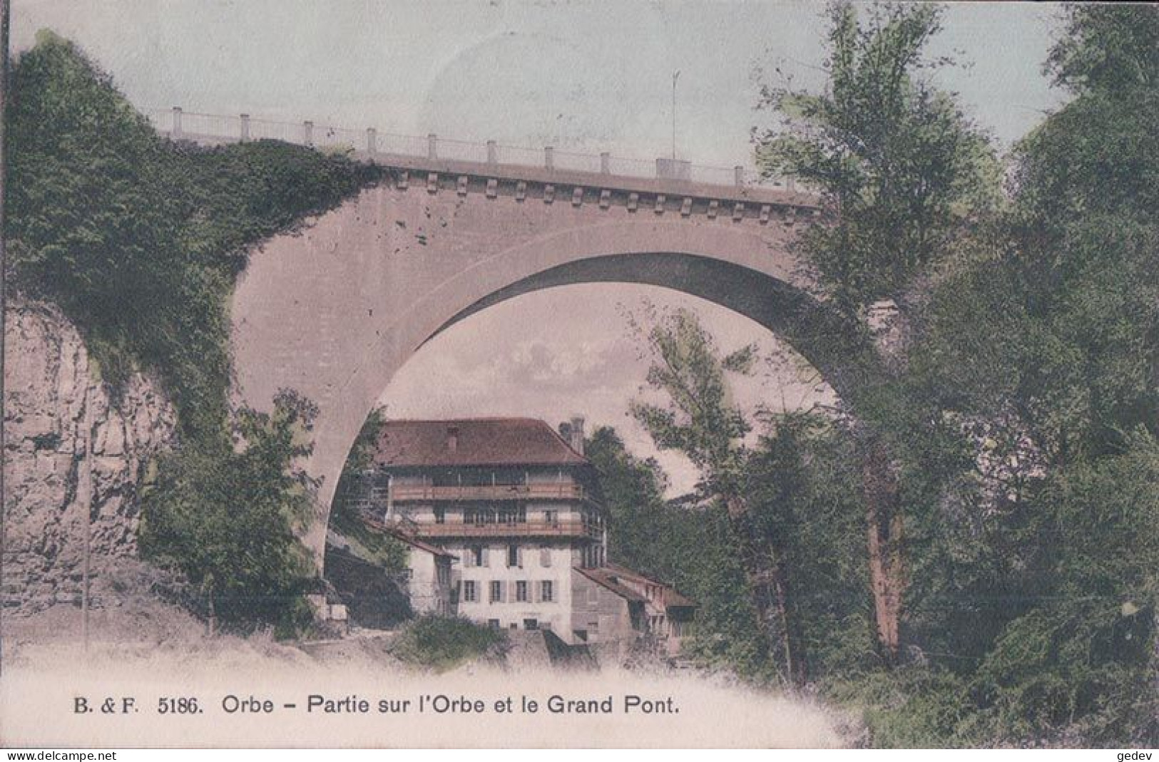 Orbe VD, Partie Sur L'Orbe Et Le Grand Pont (5186) - Orbe