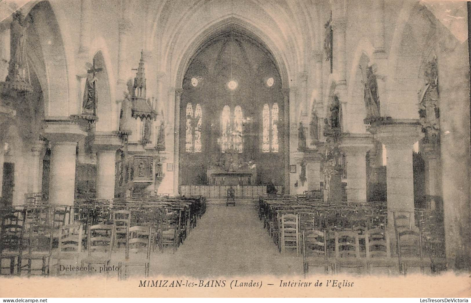 FRANCE - Mimizan Les Bains - Intérieur De L'église - Carte Postale Ancienne - Mimizan