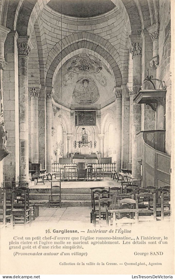 FRANCE - Gargilesse - Intérieur De L'église - Carte Postale Ancienne - Sonstige & Ohne Zuordnung