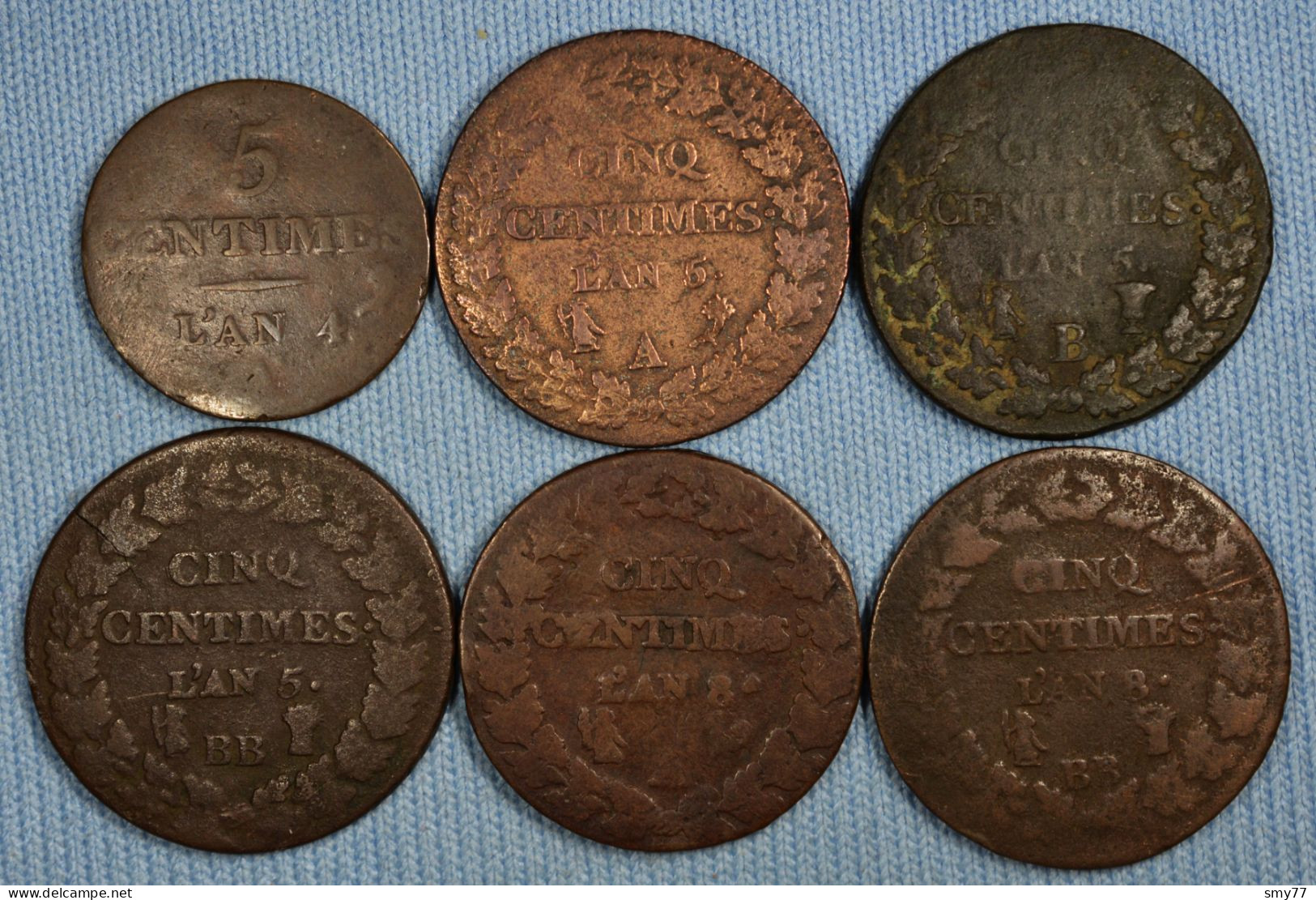 France • 5 Centimes Dupré • An 4 A • An 5 A • An 5 B • An 5 BB • An 8 A • An 8 BB • [24-246] - 1795-1799 Directoire (An IV – An VIII)