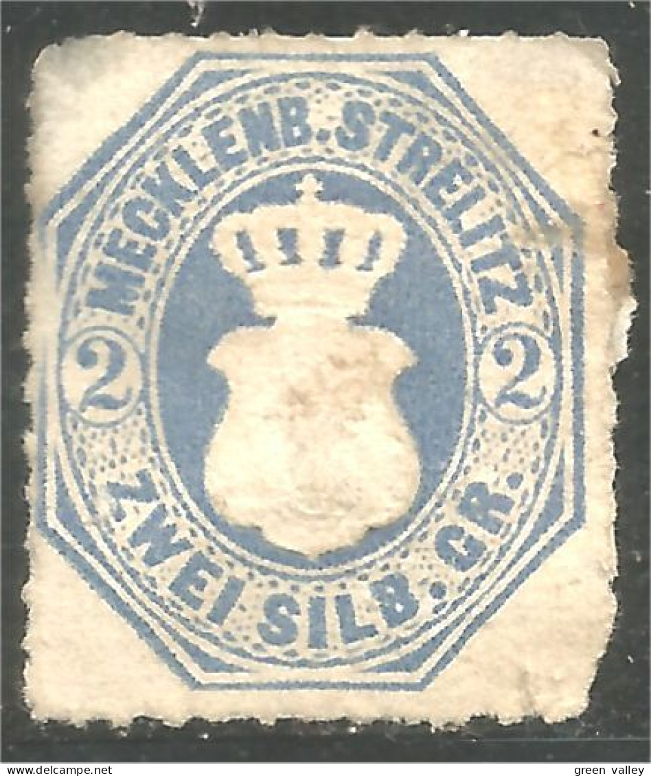 438 Allemagne Mecklenburg Strelitz 1864 2 Sg Blue (GES-186) - Mecklenbourg-Strelitz