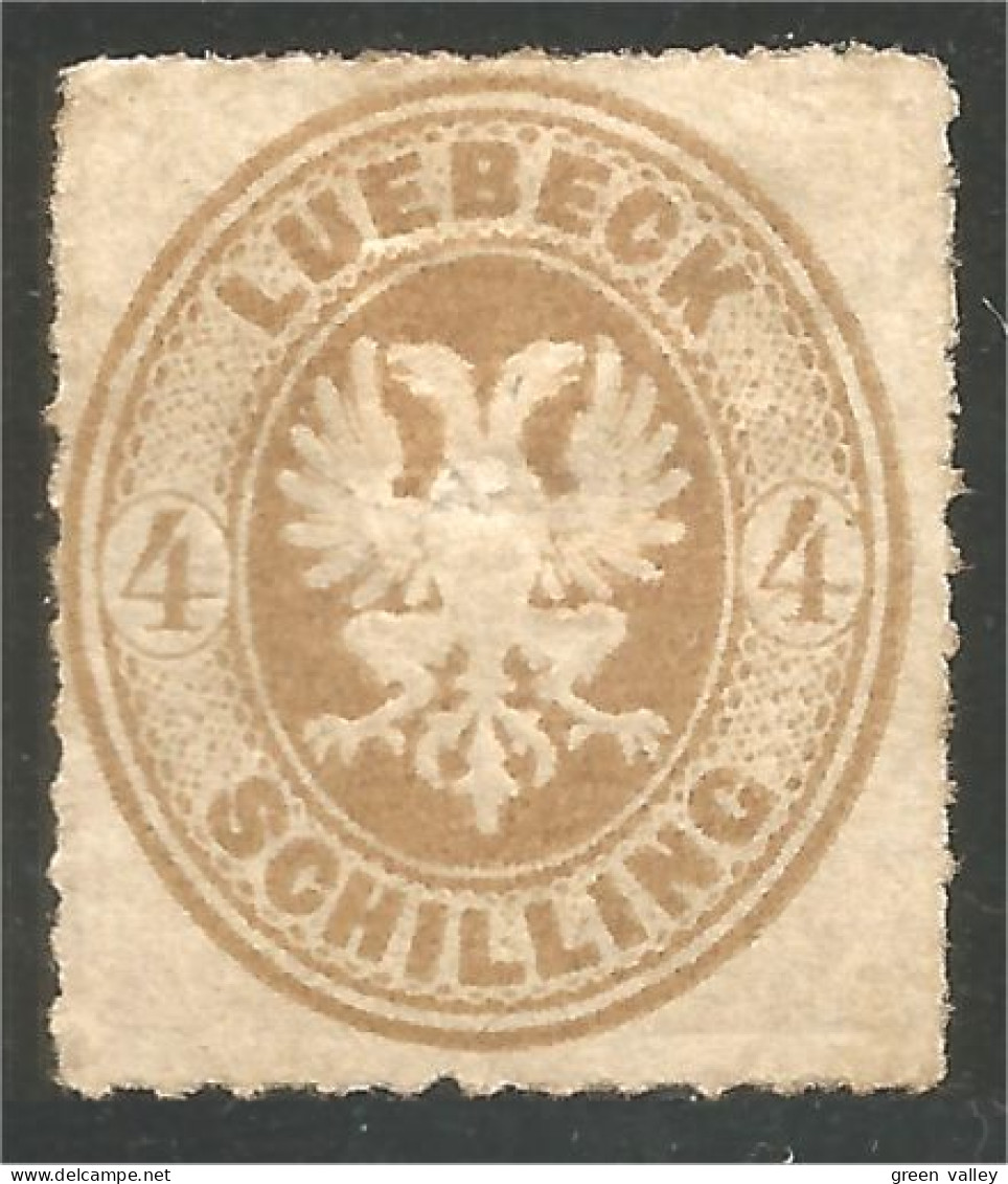 438 Allemagne Luebeck 1863 4 Schilling Roulette MH * Neuf (GES-170) - Lubeck