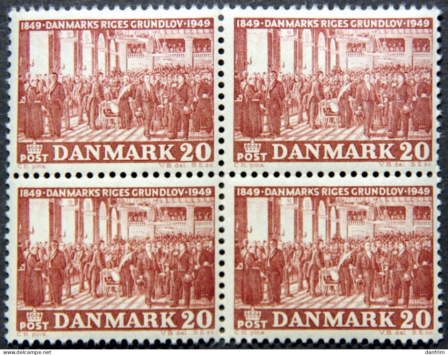 Denmark 1949 100 Years Constitution  MiNr. 319 MHN (**)  ( Lot KS 1667 ) - Ungebraucht