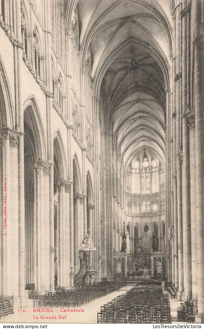 FRANCE - Amiens - Cathédrale - La Grande Nef - Carte Postale Ancienne - Amiens