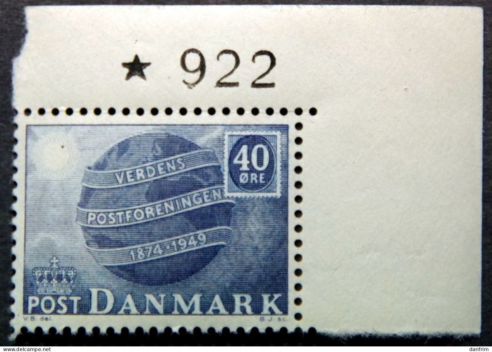 Denmark   1949    75 Years UPU  MINr. 320  MNH (**)  ( Lot H 1661 ) - Nuevos