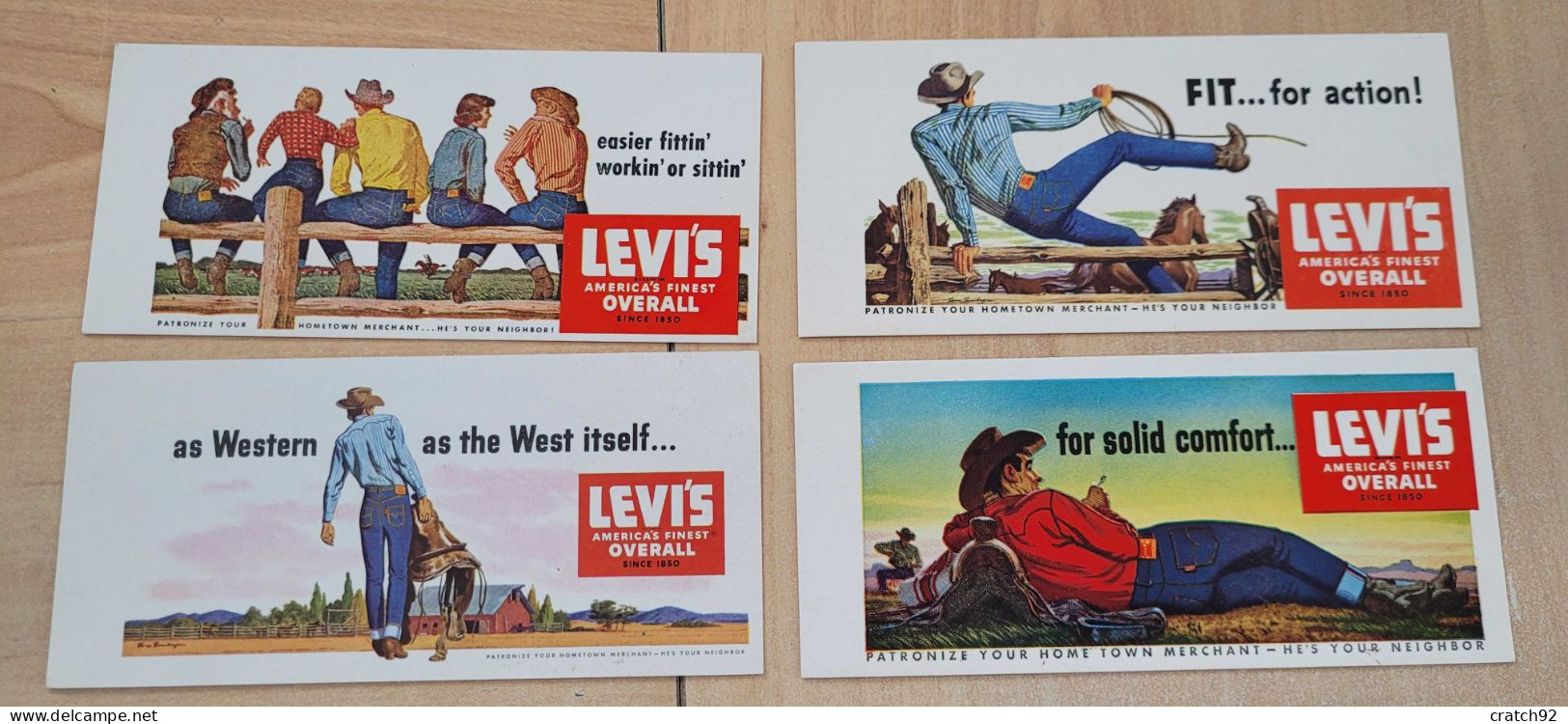 Lots De 4 Buvards Levi's - Textile & Clothing