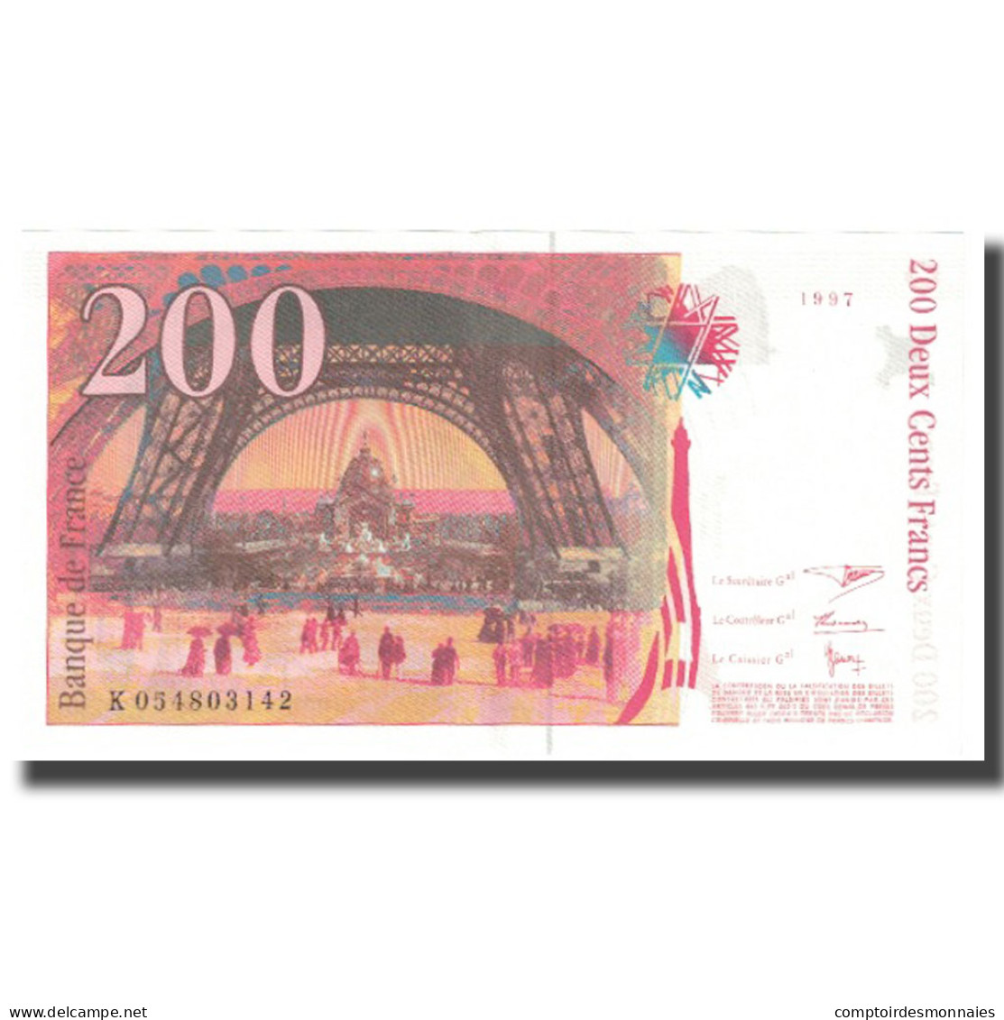 France, 200 Francs, Eiffel, 1997, NEUF, Fayette:75.4b, KM:159b - 200 F 1995-1999 ''Eiffel''