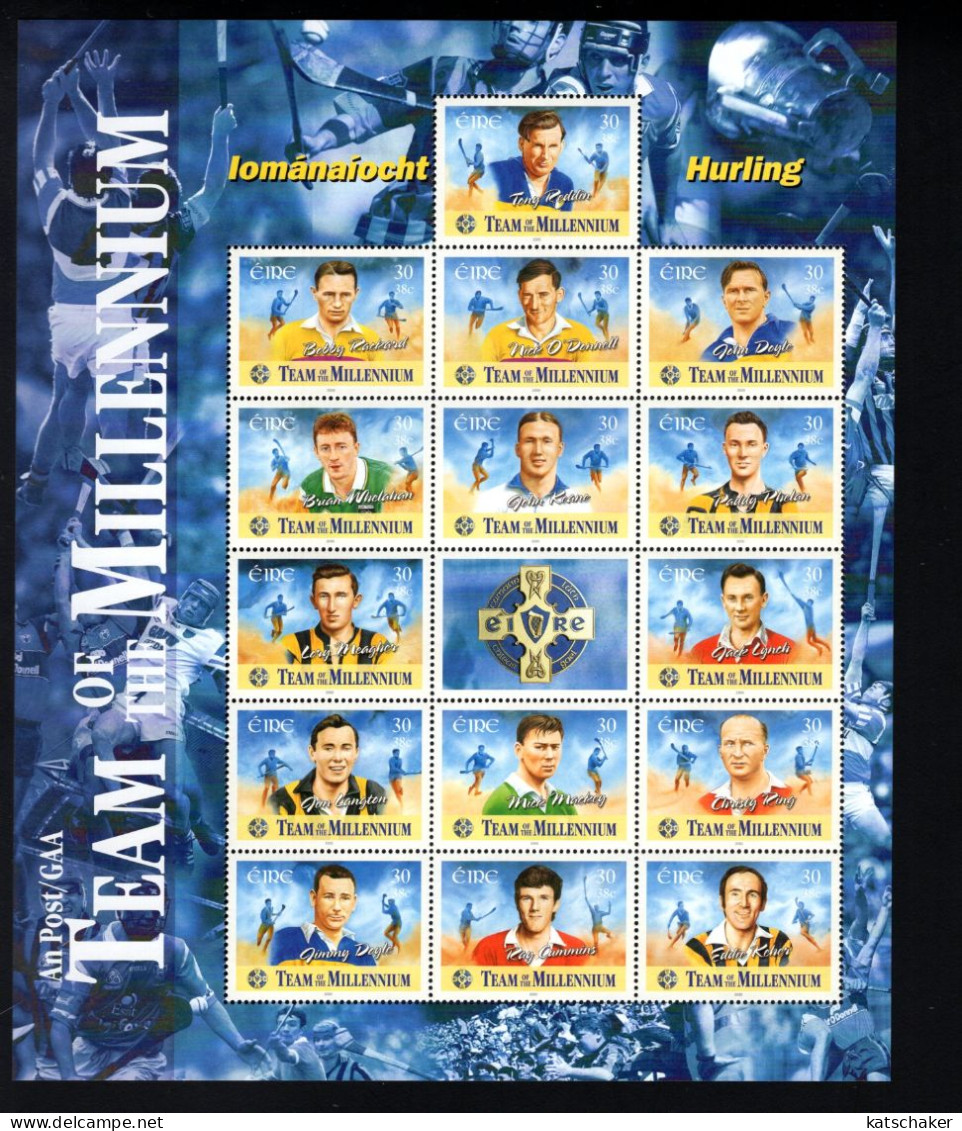 1985216527 2000 SCOTT 1246 (**) POSTFRIS MINT NEVER HINGED - SPORT - TEAM OF THE MILLENIUM HURLING - Nuovi