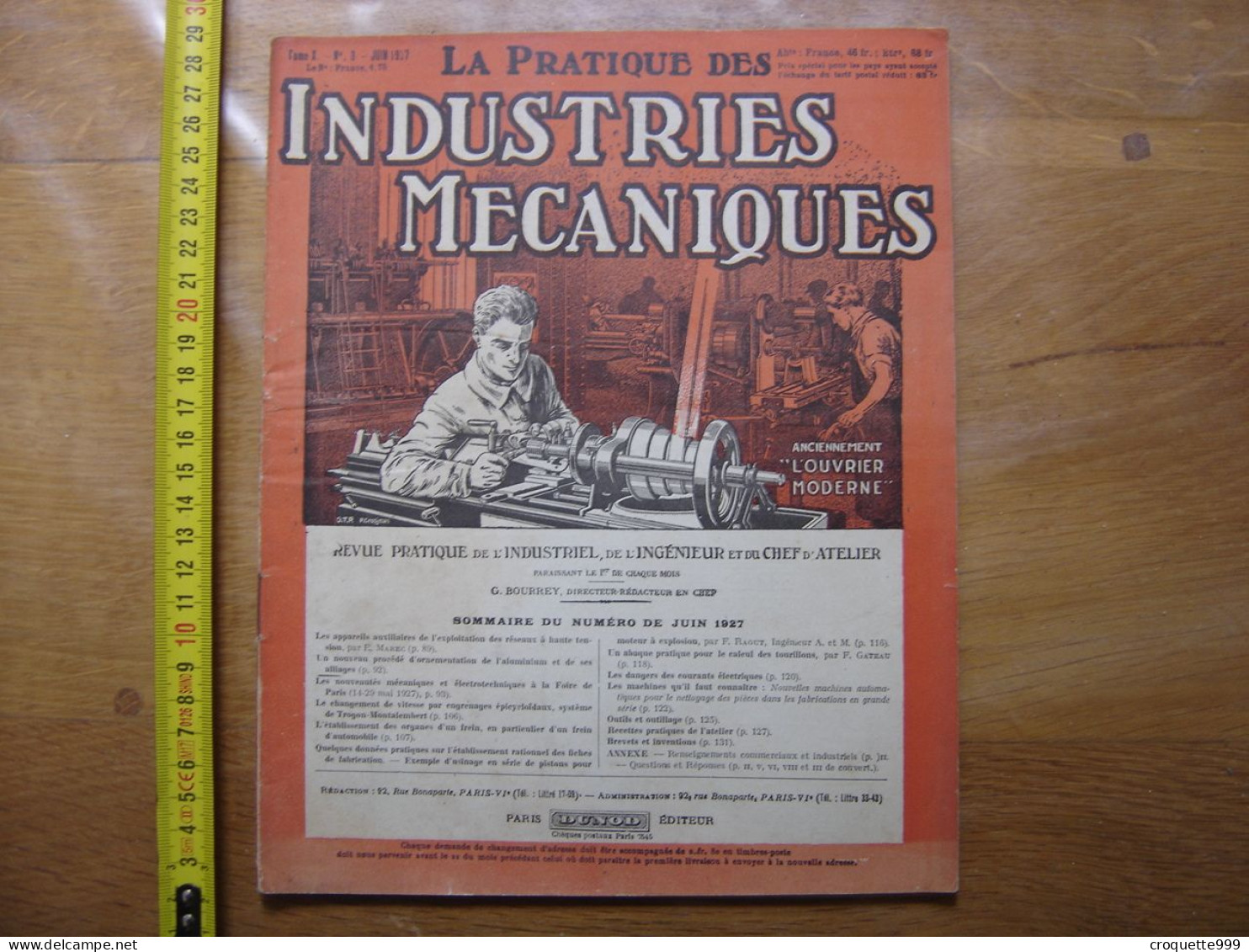 1927 Revue 3 Pratique Des Industries Mecaniques INGENIEUR CONTREMAITRE OUVRIER - Do-it-yourself / Technical