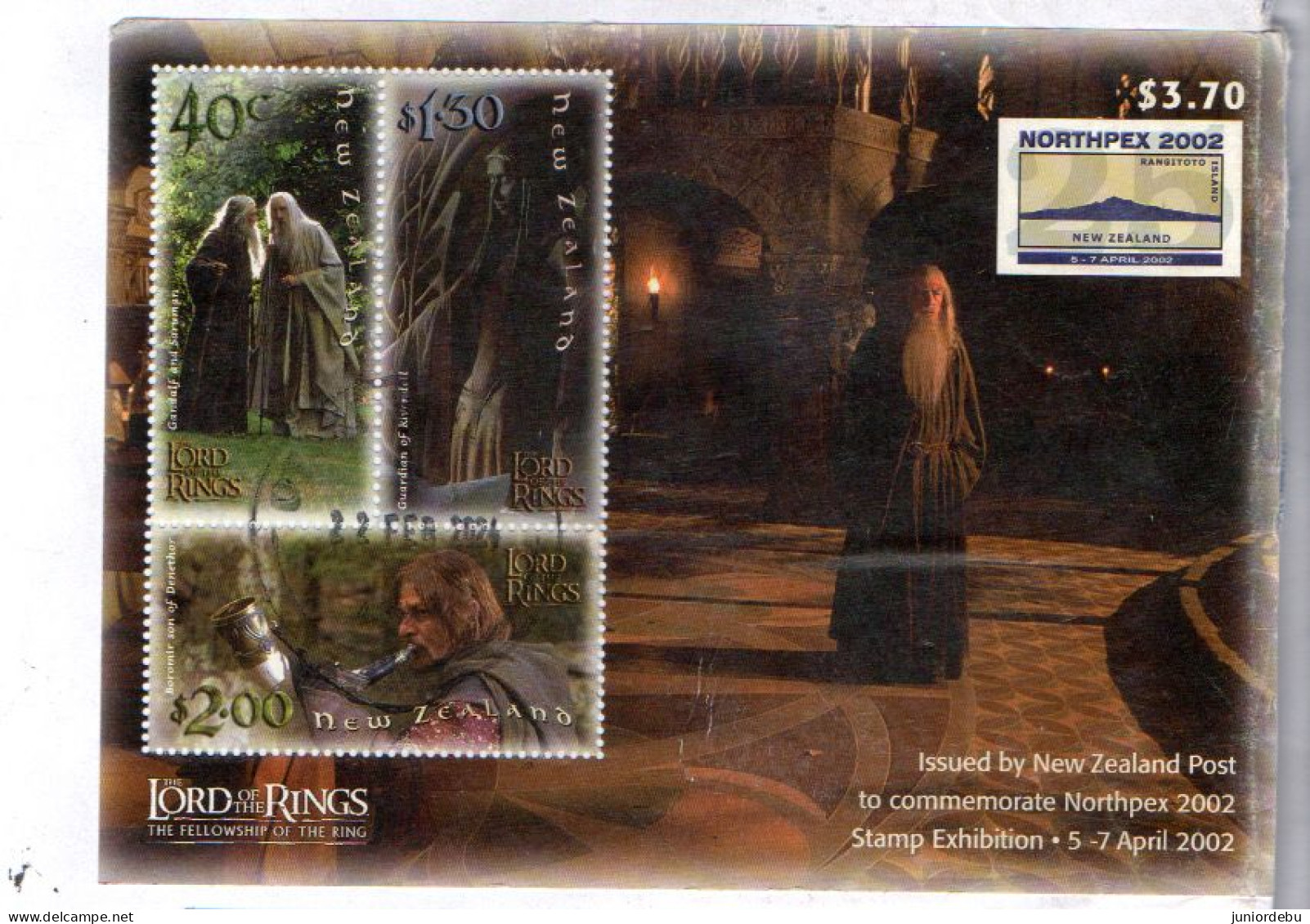 New Zealand - 2002 - Lord Of Rings - Northpex Stamp Exhibition -  M/S - Used - On Paper. ( Cond As Per Scan ) - Gebraucht