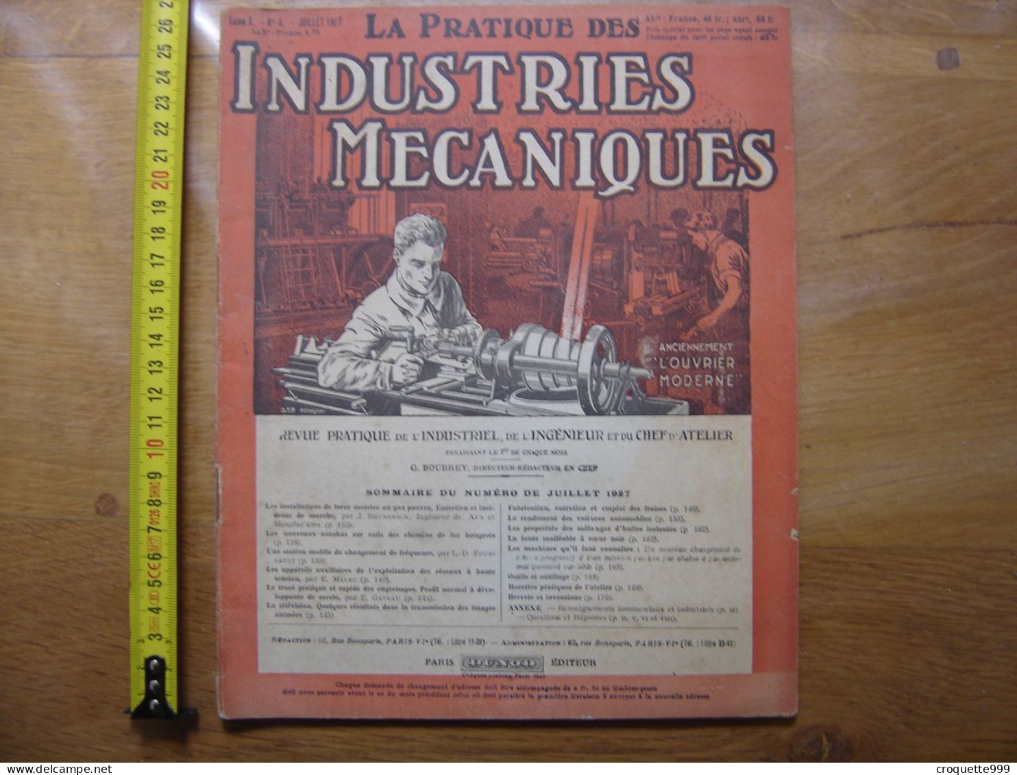 1927 Revue 4 Pratique Des Industries Mecaniques INGENIEUR CONTREMAITRE OUVRIER - Do-it-yourself / Technical