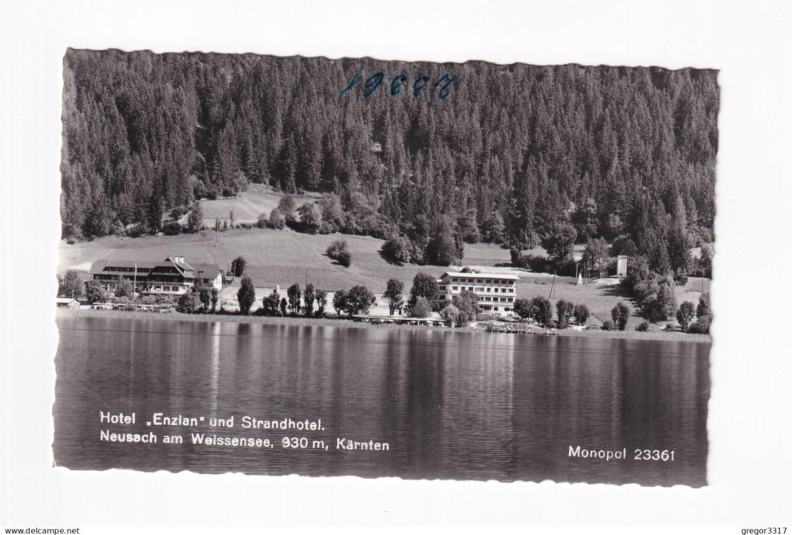 E5535) NEUSACH Am WEISSENSEE - Kärnten - Hotel ENZIAN Und Strandhotel S/W FOTO AK - Weissensee