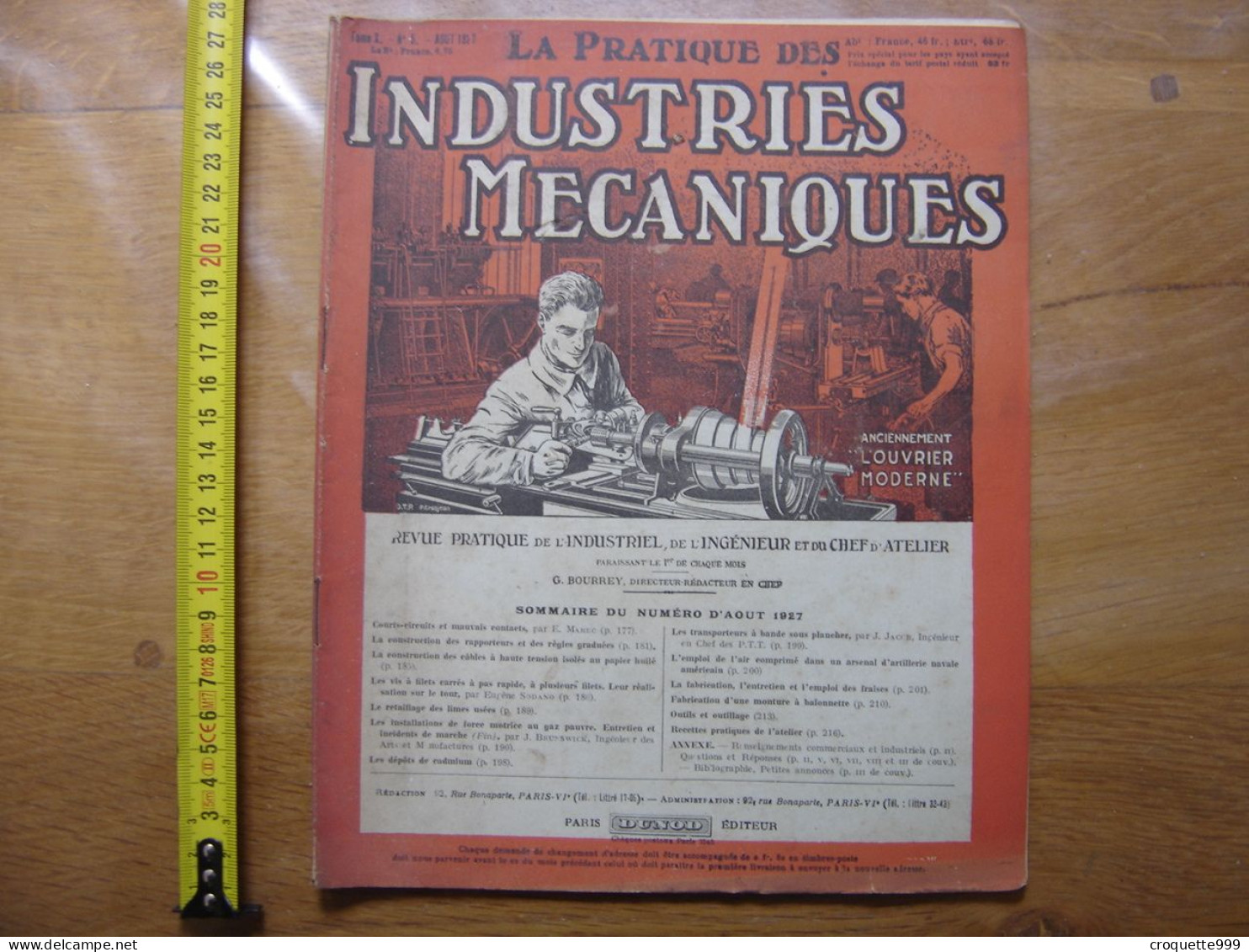 1927 Revue 5 Pratique Des Industries Mecaniques INGENIEUR CONTREMAITRE OUVRIER - Bricolage / Técnico