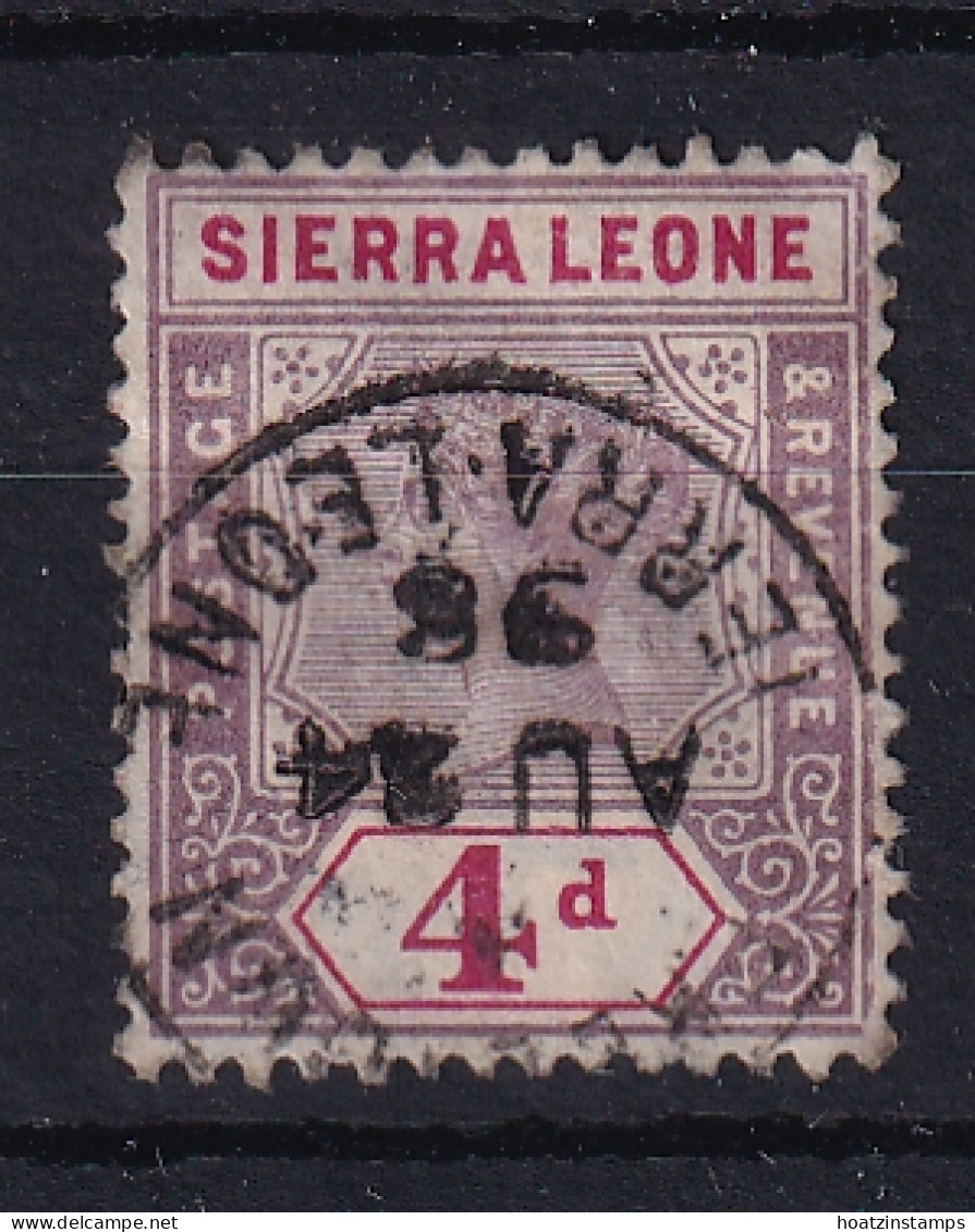 Sierra Leone: 1896/97   QV     SG47     4d     Used - Sierra Leona (...-1960)