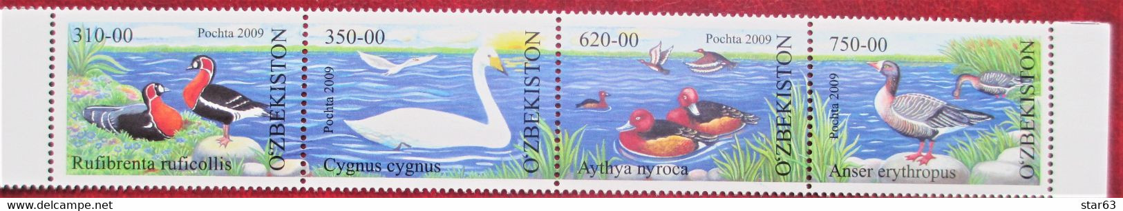 Uzbekistan  2009  Birds  4 V  MNH - Ducks