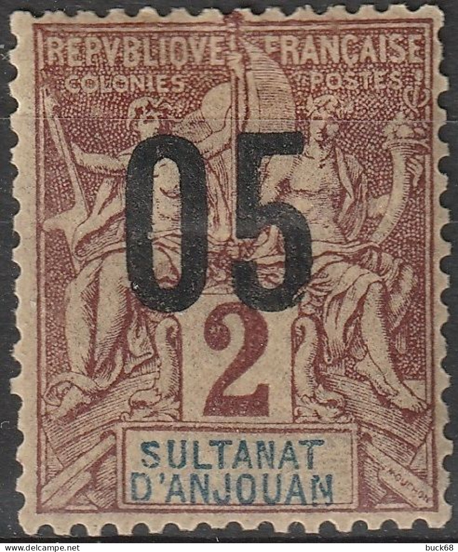ANJOUAN 20 * MH Type Groupe Surcharge 1912 (CV 2 €) [ColCla] - Neufs