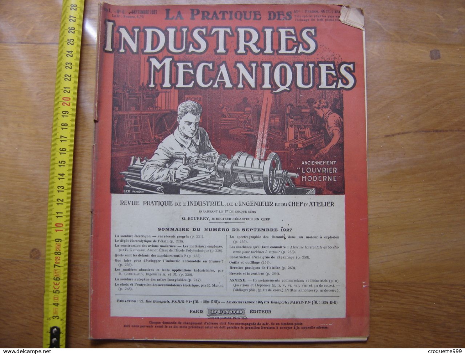 1927 Revue 6 Pratique Des Industries Mecaniques INGENIEUR CONTREMAITRE OUVRIER - Bricolage / Técnico