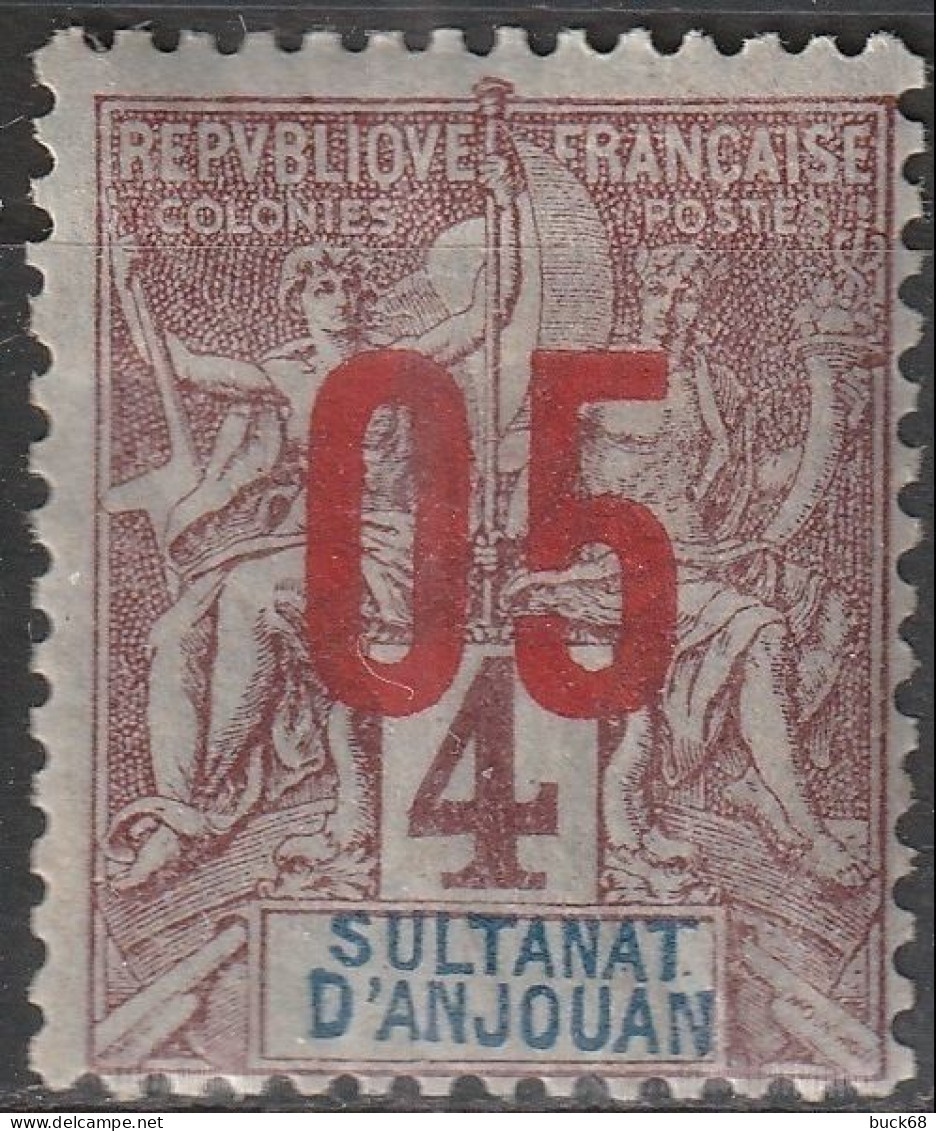 ANJOUAN 21 * MH Type Groupe Surcharge 1912 (CV 2 €) [ColCla] - Ongebruikt