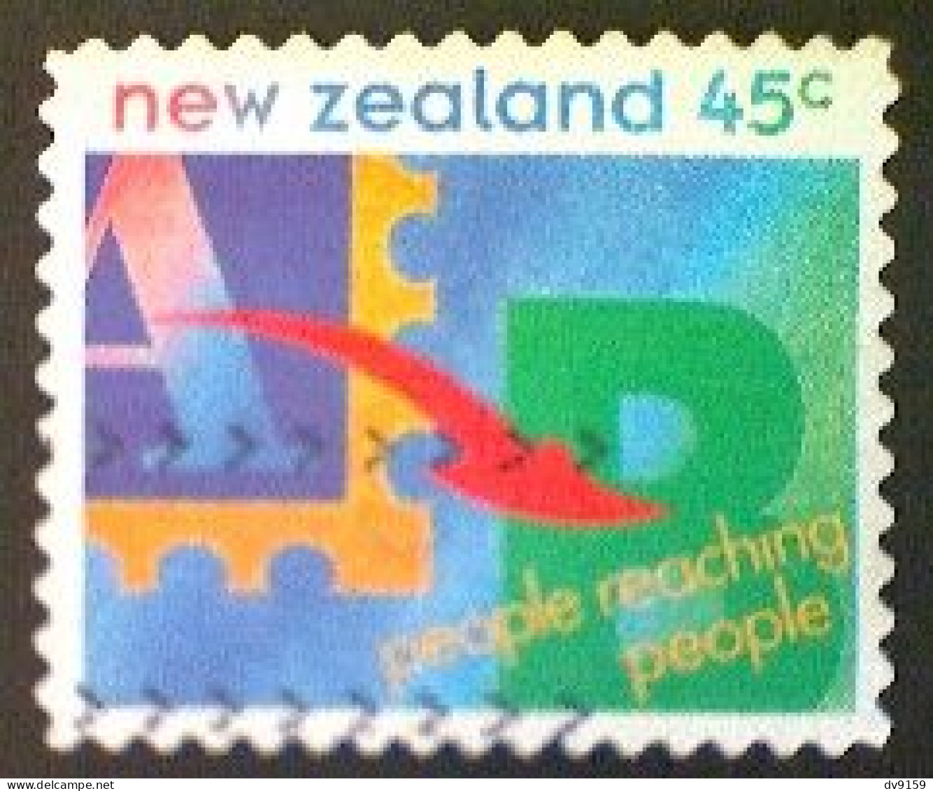 New Zealand, Scott #1226, Used(o), 1994, People Reaching People, 45¢, Multicolored - Gebraucht