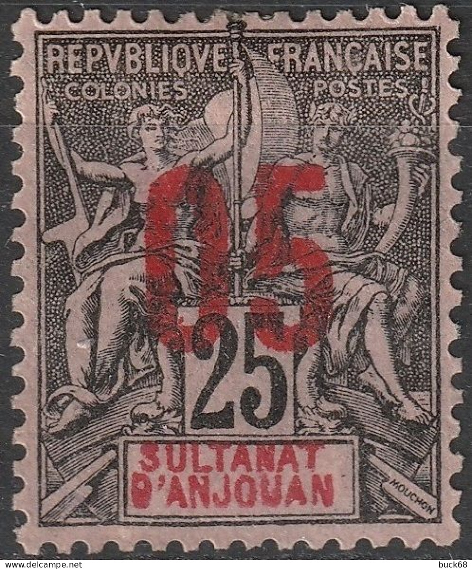 ANJOUAN 24 * MH Type Groupe Surcharge 1912 (CV 3 €) [ColCla] - Nuevos