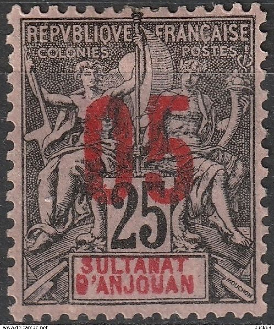 ANJOUAN 24 * MH Type Groupe Surcharge 1912 (CV 3 €) [ColCla] - Ongebruikt