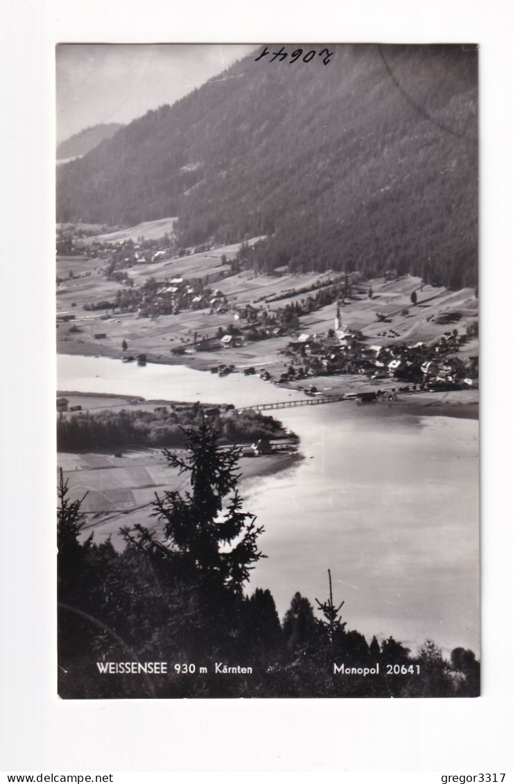 E5538)  WEISSENSEE - Kärnten - S/W FOTO Monopol 20641 - Weissensee