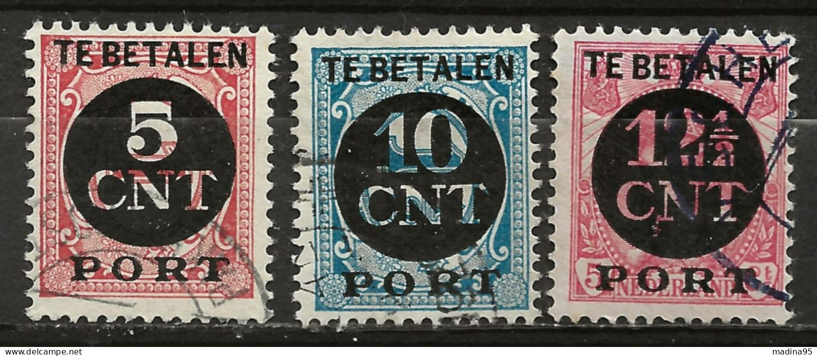 PAYS-BAS: Obl., TAXE: YT N° 74, 75 Et 76, TB - Postage Due