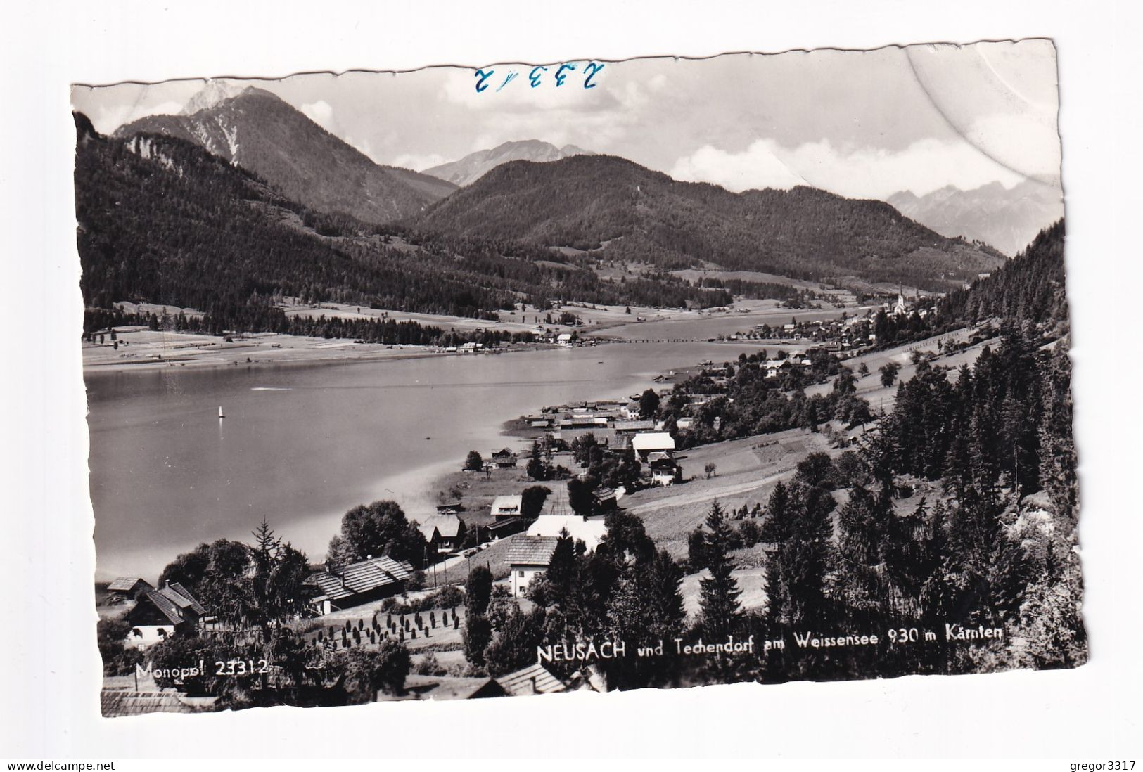 E5539) NEUSACH Und TECHENDORF Am  WEISSENSEE - Kärnten - Häuser - FOTO AK S/W - Weissensee