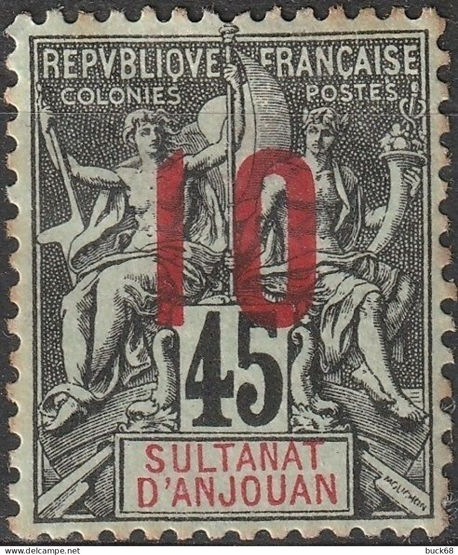 ANJOUAN 27 * MH Type Groupe Surcharge 1912 (CV 4 €) [ColCla] - Unused Stamps
