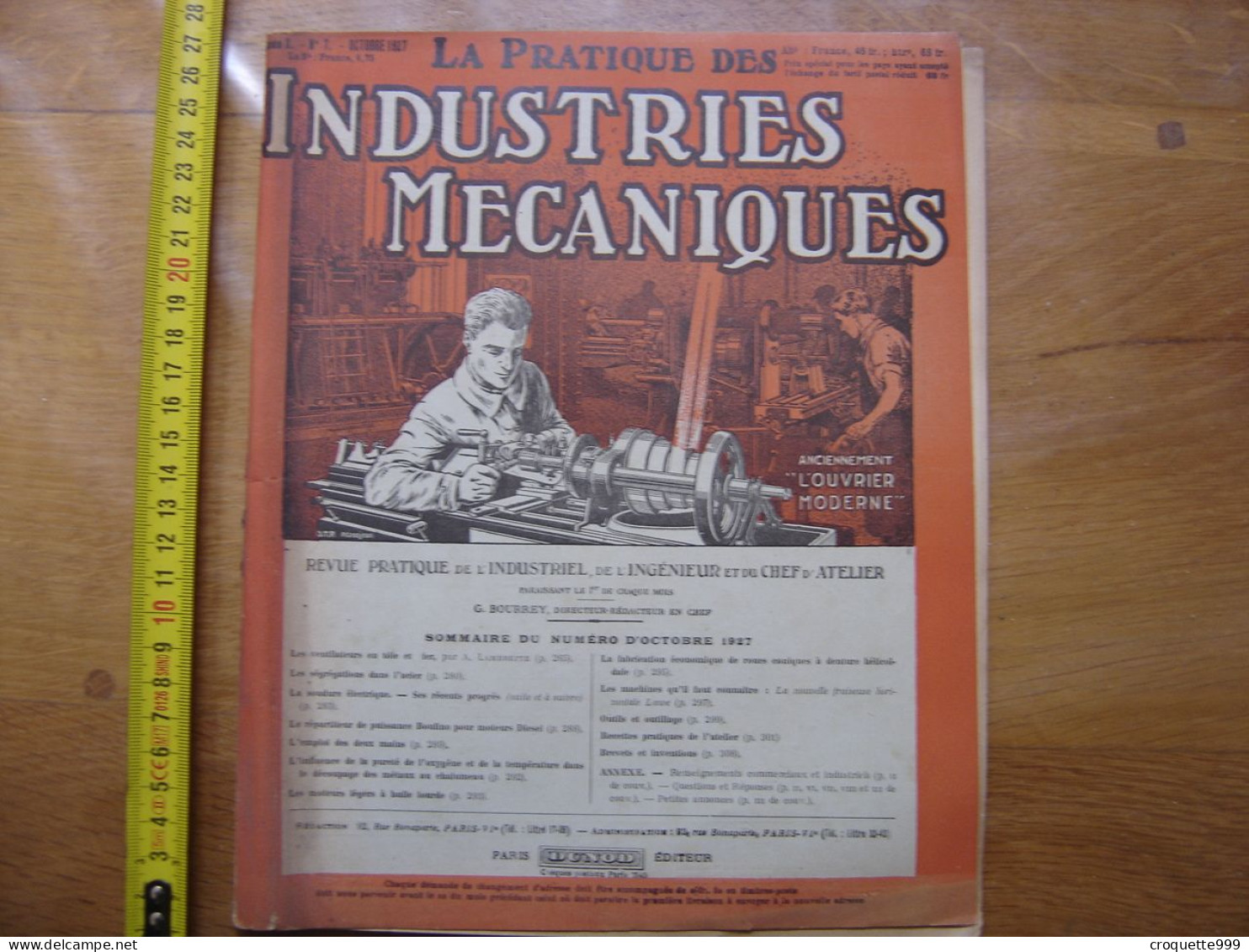 1927 Revue 7 Pratique Des Industries Mecaniques INGENIEUR CONTREMAITRE OUVRIER - Do-it-yourself / Technical
