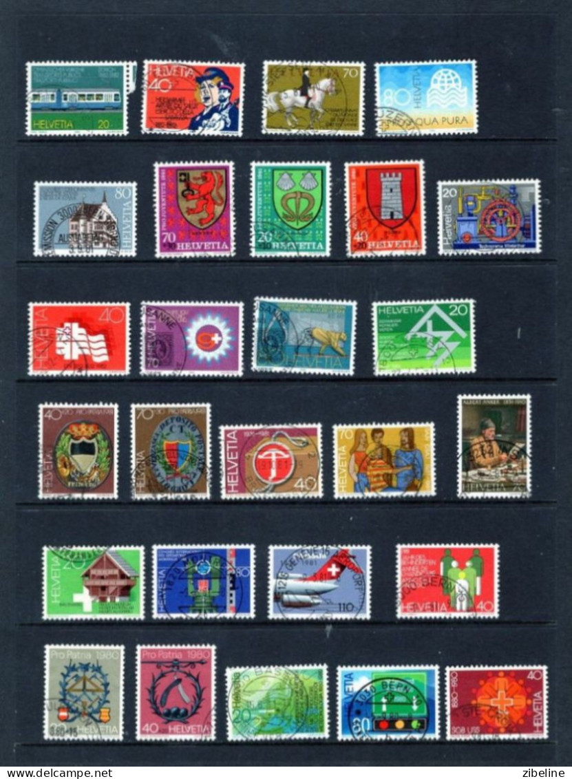 SUISSE HELVETIA SWITZELAND Lot Obliteres - Mezclas (max 999 Sellos)