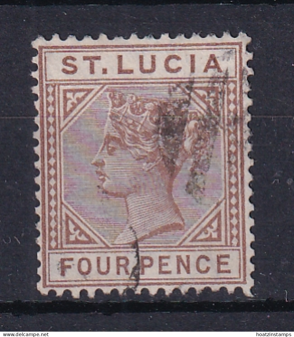 St Lucia: 1891/98   QV   SG48    4d   [Die II]   Used - Ste Lucie (...-1978)