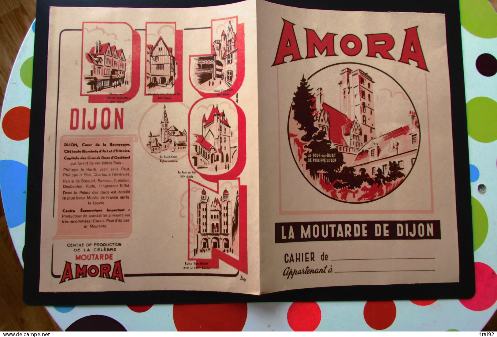 Protège-cahiers "Moutarde AMORA" DIJON - Food