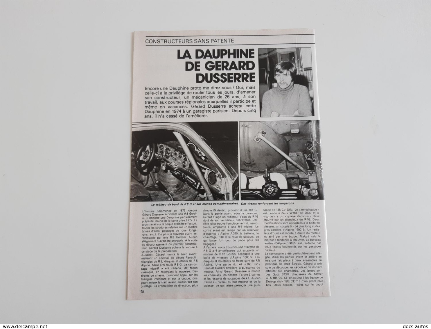 La Dauphine De Gerard Dusserre - Coupure De Presse Automobile - Other & Unclassified