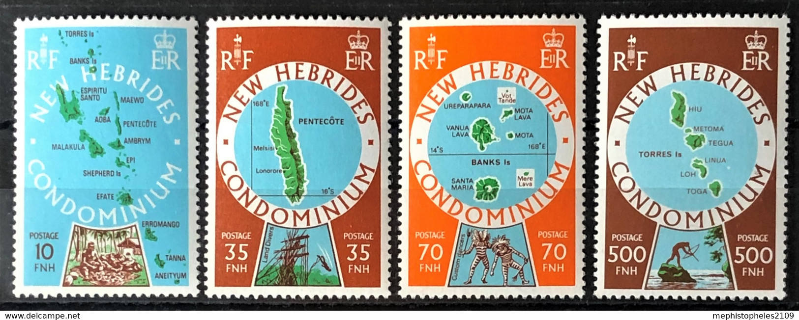 NEW HEBRIDES 1977/78 - MNH - YT 509, 514, 517, 520 - Neufs