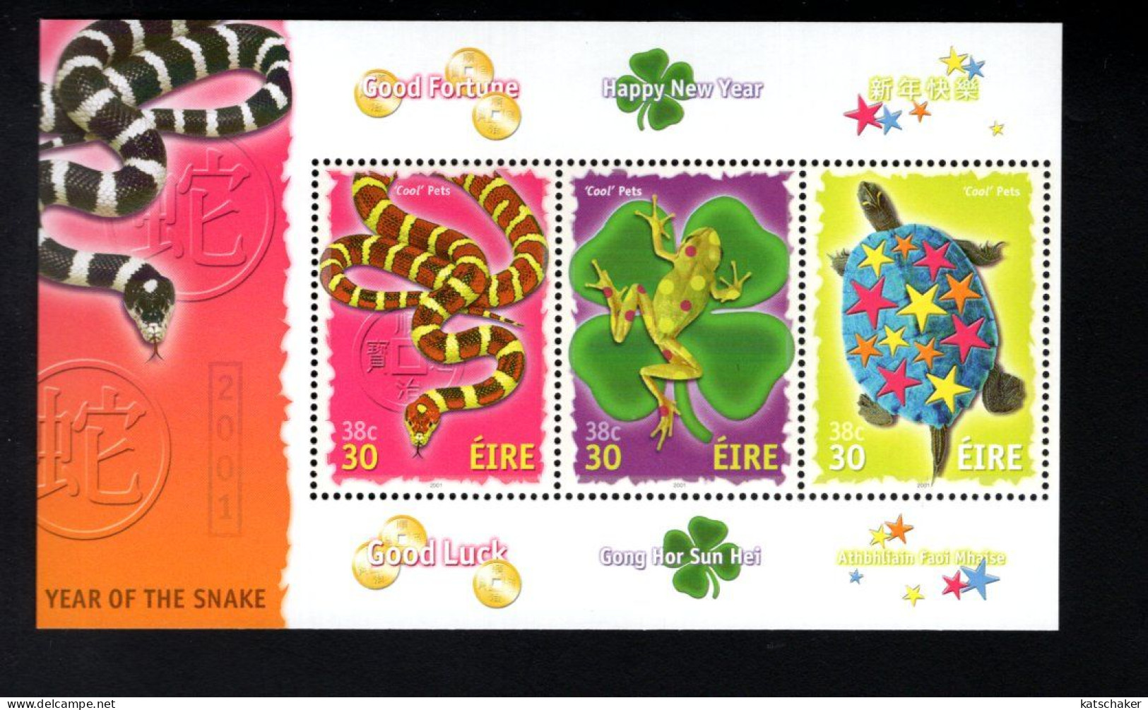 1985222152 2001 SCOTT 1280 (**) POSTFRIS MINT NEVER HINGED - NEW YEAR OF THE SNAKE - Nuovi