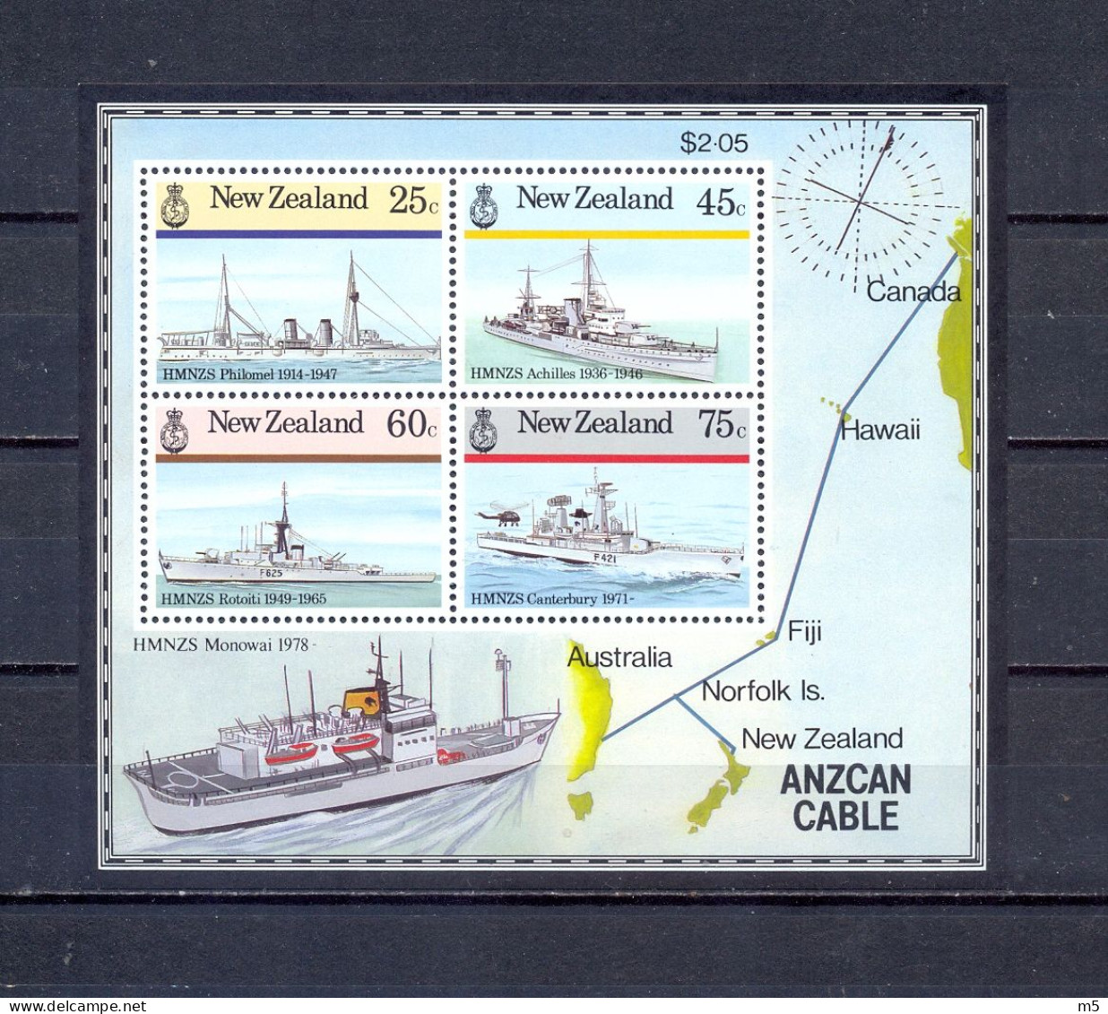 NEW ZEALAND - MNH - SHIPS -  MI.NO.BL 7 - CV = 5 € - Hojas Bloque