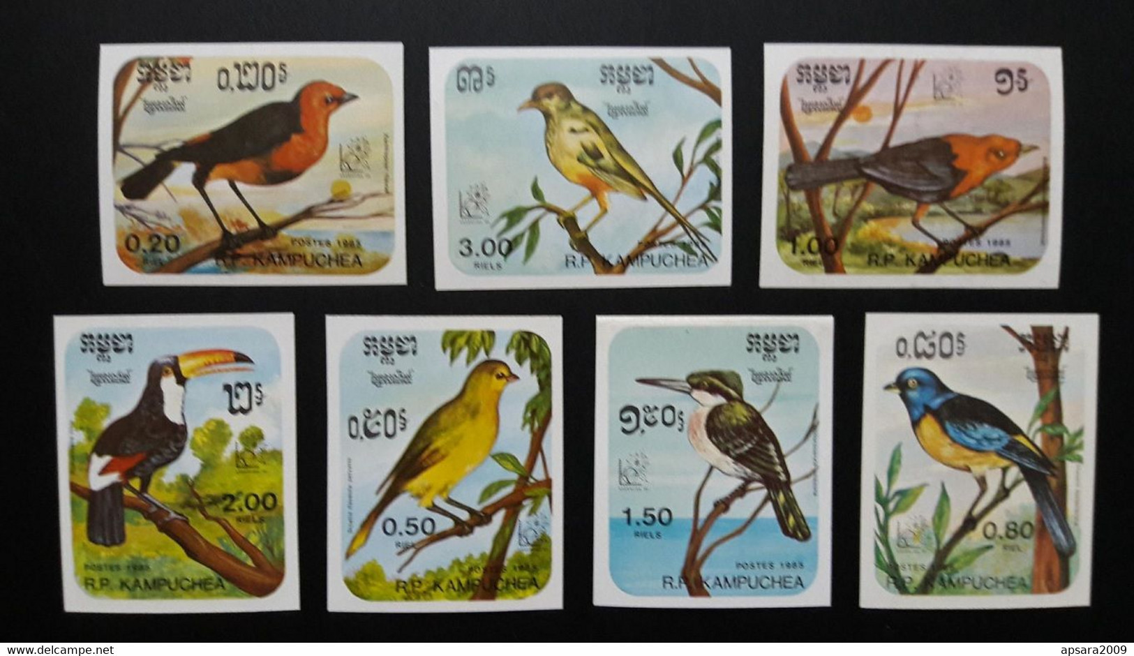 CAMBODGE / CAMBODIA/  Expo Argentina '' Oiseaux'' 1985   ( Imperf ) - Climbing Birds