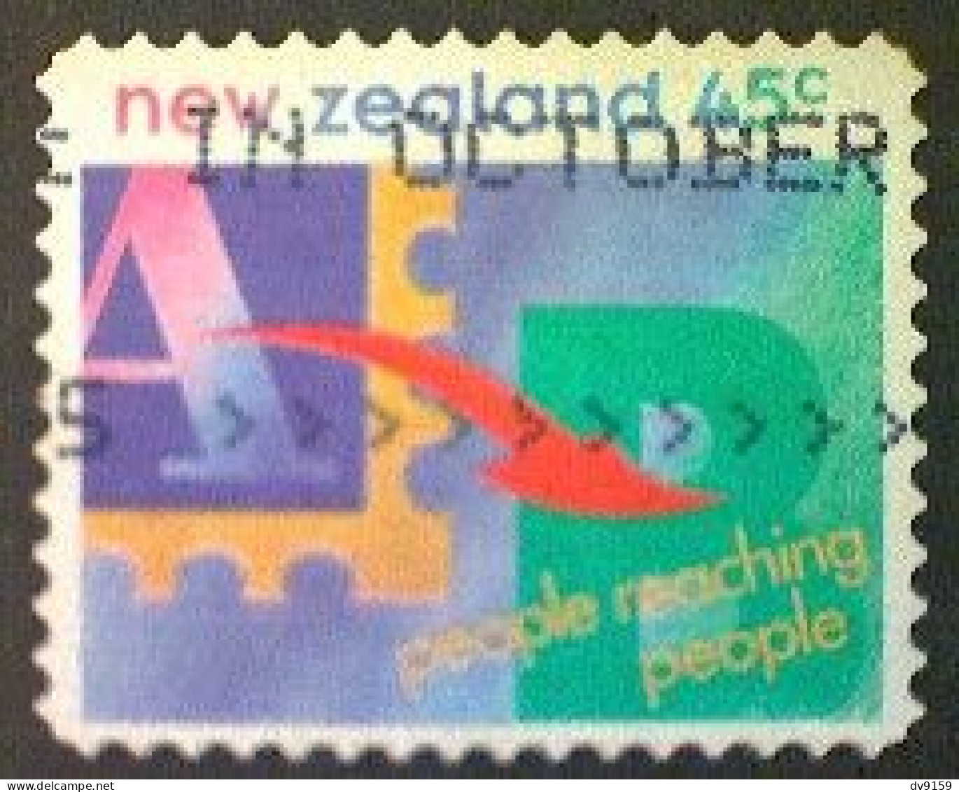 New Zealand, Scott #1226, Used(o), 1994, People Reaching People, 45¢, Multicolored - Usados