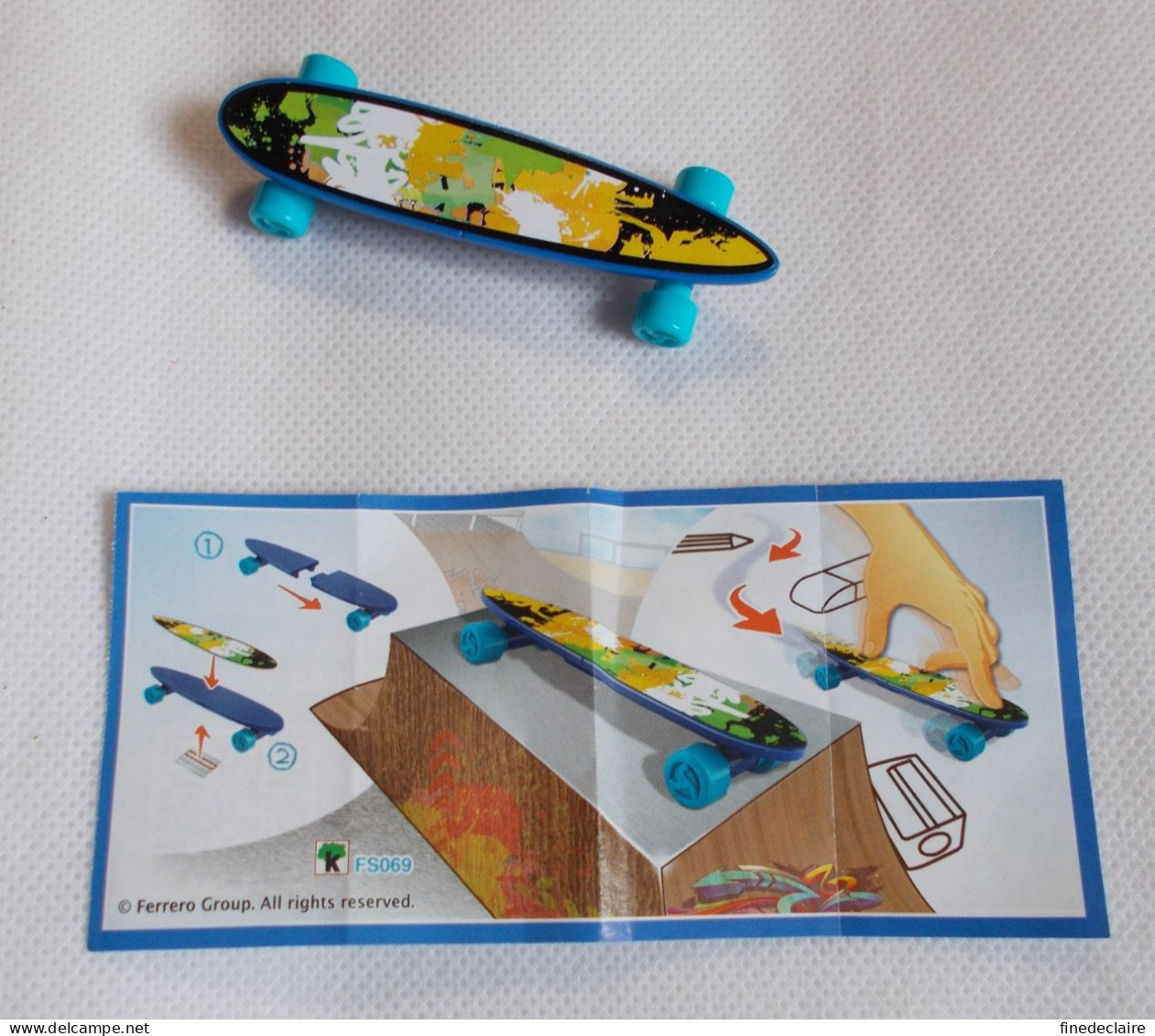Kinder - Skateboard Bleu - FS069 - Avec BPZ - Montables