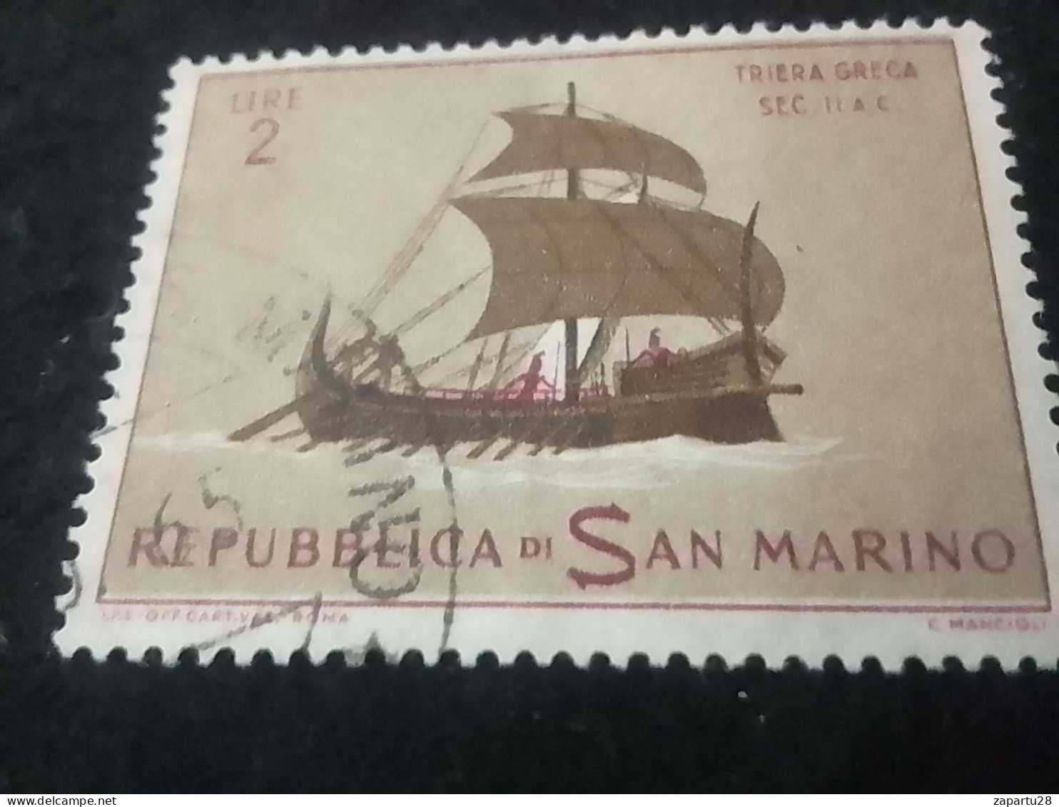 SAN MARİNO -1960-80     1     LİRE   DAMGALI - Used Stamps