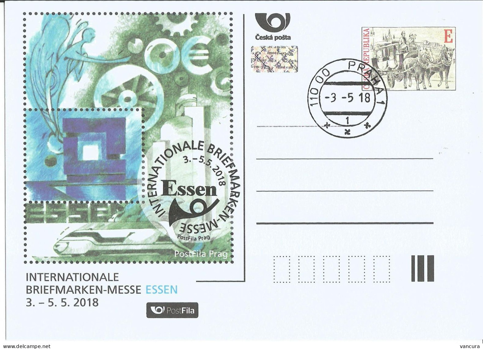 CDV A  P 224 Czech Republic Essen Stamp Fair 2018 Train - Cartes Postales