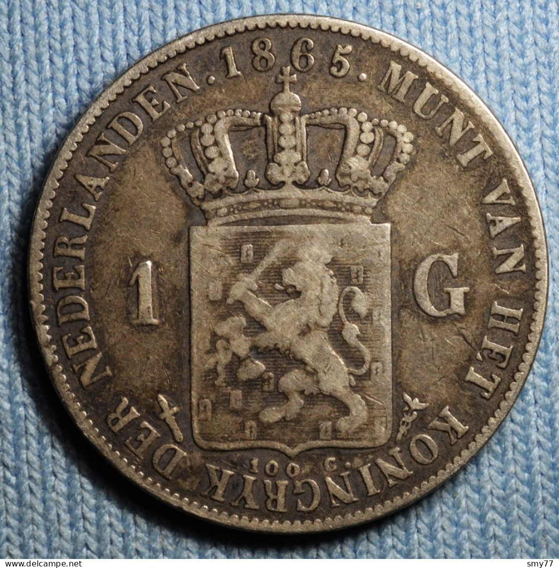 Netherlands / Nederland • 1 Gulden 1865 • Ag 945‰ • Wilhelm III • [24-255] - 1849-1890 : Willem III