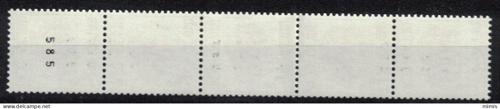 BELGIQUE   1982   R72  Bande De 5  N° 585 ** Sans Charnière - Coil Stamps