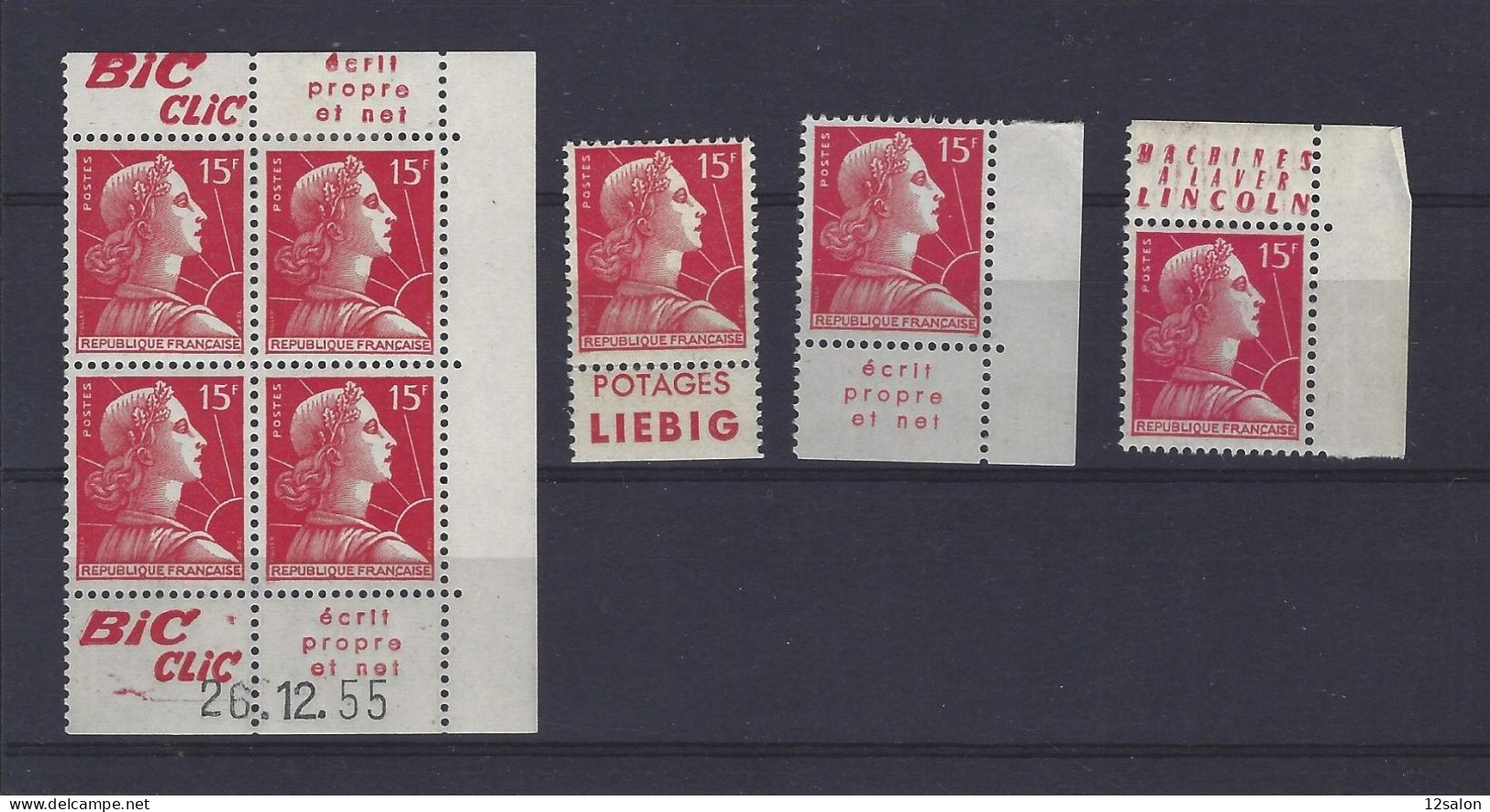 LOT TIMBRE PUBLICITAIRE CARNET MERCURE */** Voir Scan Supplémentaire - Used Stamps