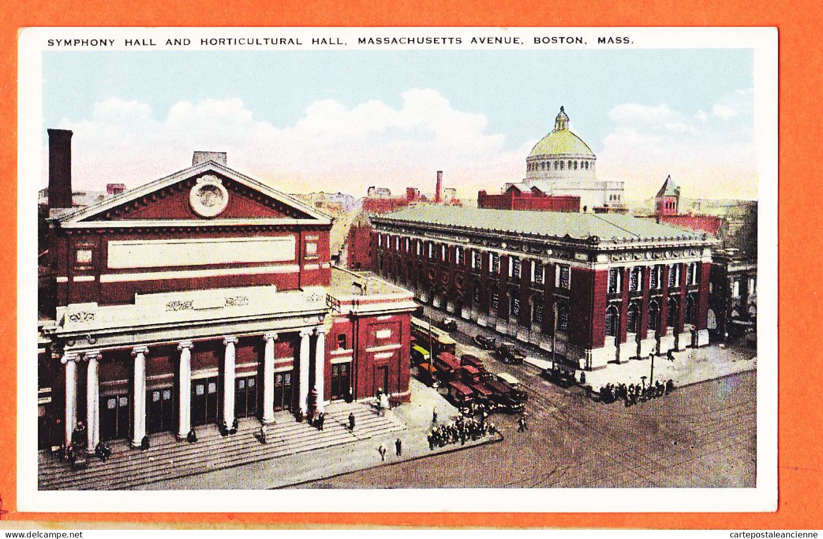 12328 / ⭐ BOSTON Massachusetts Avenue Symphony Hall And Horticultural Hall  1910s Published ABRAMS Roxbury Mass  - Boston