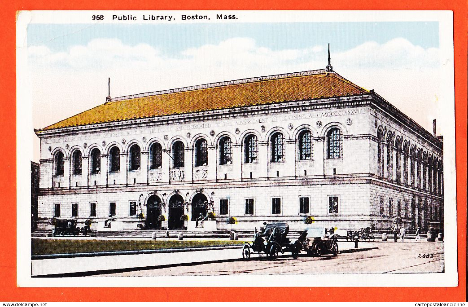 12320 / ⭐ BOSTON Massachusetts Public Library 1910s Published ABRAMS Roxbury Mass 968 - Boston