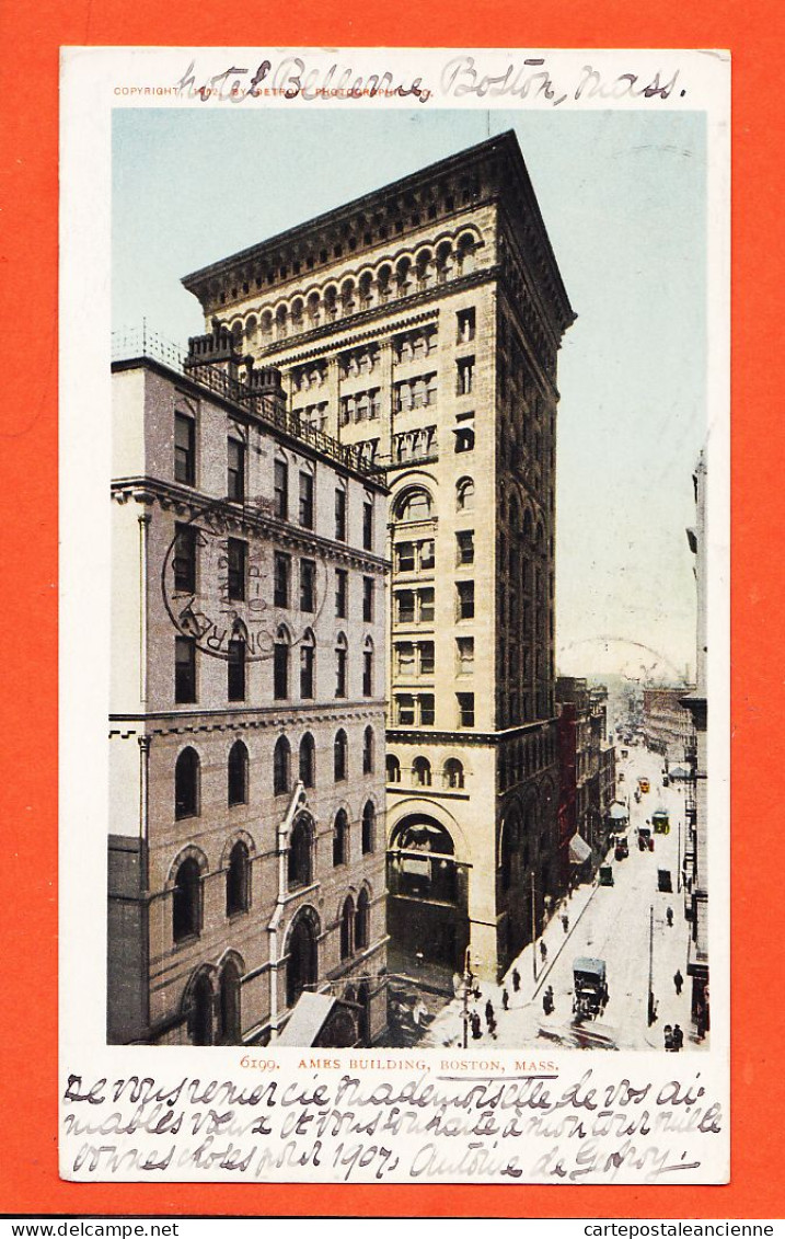 12322 / ⭐ BOSTON Massachusetts AMES Building 1923 De Antoine De Geofroy à Melle MILHAUD Published ABRAMS Mass  - Boston