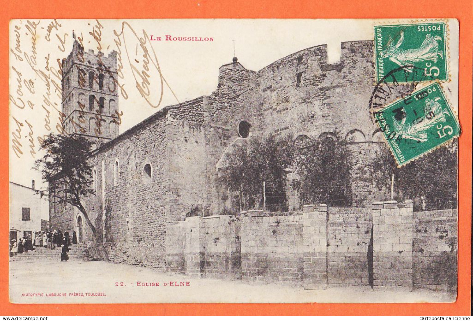 12262 / ⭐ ELNE 66-Pyrénées Orientales L'église 1915s à GARIDOU Mercière Port-Vendres - LE ROUSSILLON LABOUCHE 22 - Elne