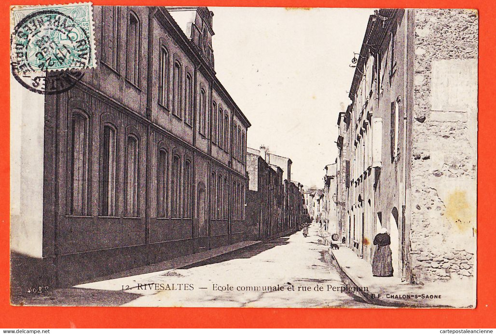 12276 / ⭐ RIVESALTES (66) Ecole Communale Rue PERPIGNAN 1905 à JOLY Chez GARIDOU Mercière Port-Vendres B-F 12 - Rivesaltes